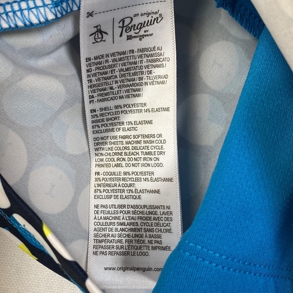 Original Penguin Golf Skort NWT Womens Large Blue Cat Print Lined Active Outdoor - Picture 12 of 17